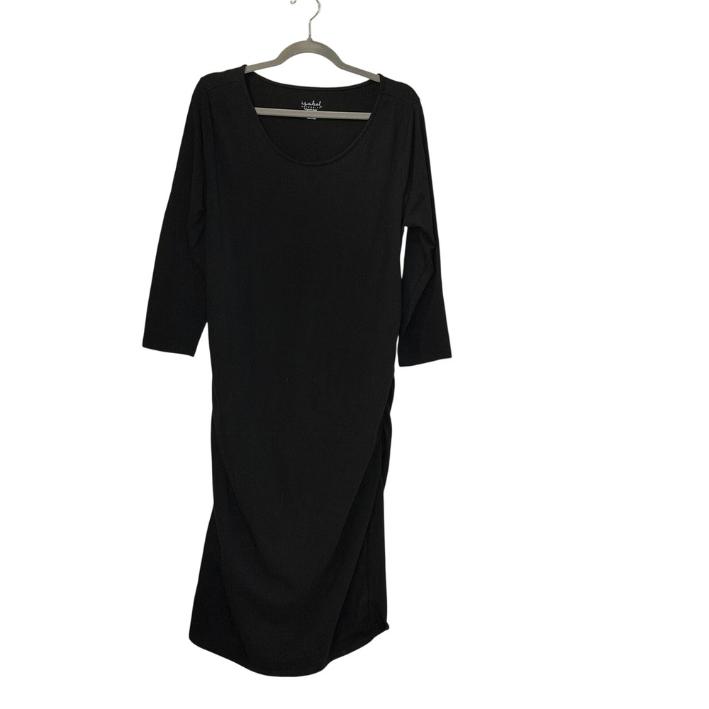 Isabel Maternity by Ingrid & Isabel Black Ruched Long Sleeve Bodycon Dress